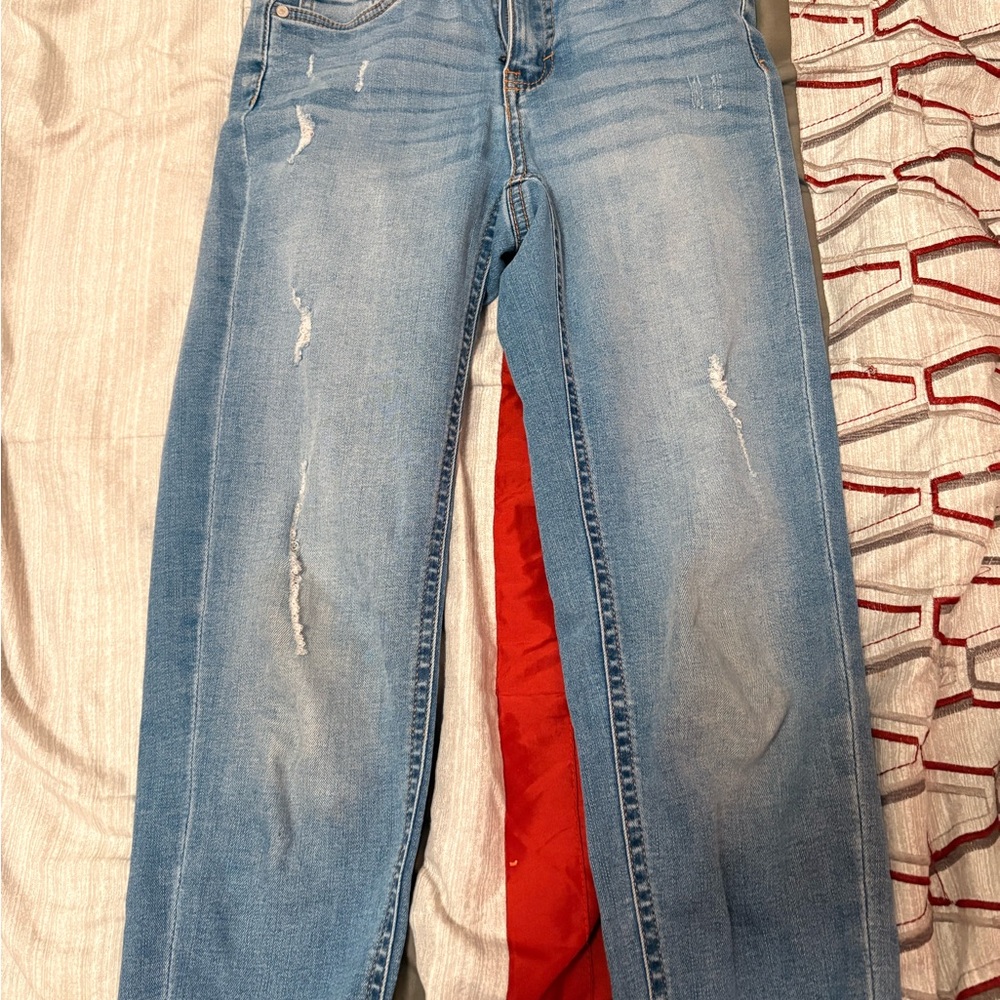 Classic Blue Distressed Kids Jeans